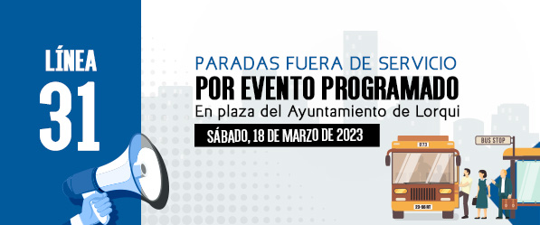 Paradas fuera de servicio por evento en Lorqui