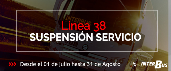 Suspensión línea 38