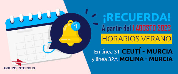 Próximamente Nuevos Horarios Verano Líneas 31 y 32A