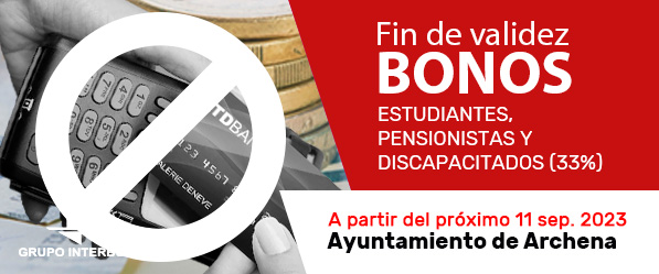 Fin validez tarifas bonificadas Archena