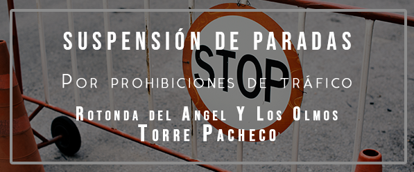 Suspensión de paradas en Torre Pacheco