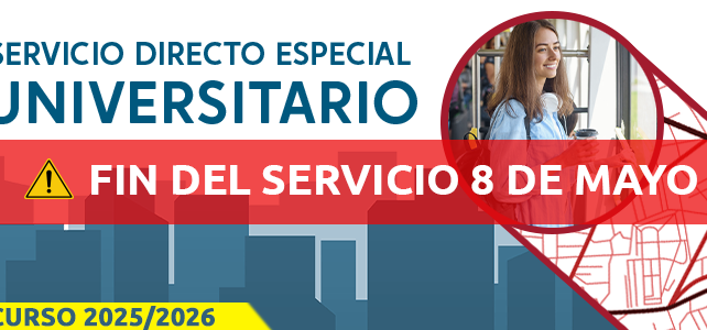 Recordatorio fin del servicio Bono Universitario