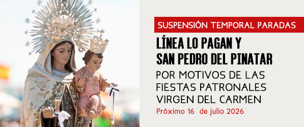 Suspensión paradas Lo Pagan y San Pedro Suspensión paradas Lo Pagan y San Pedro